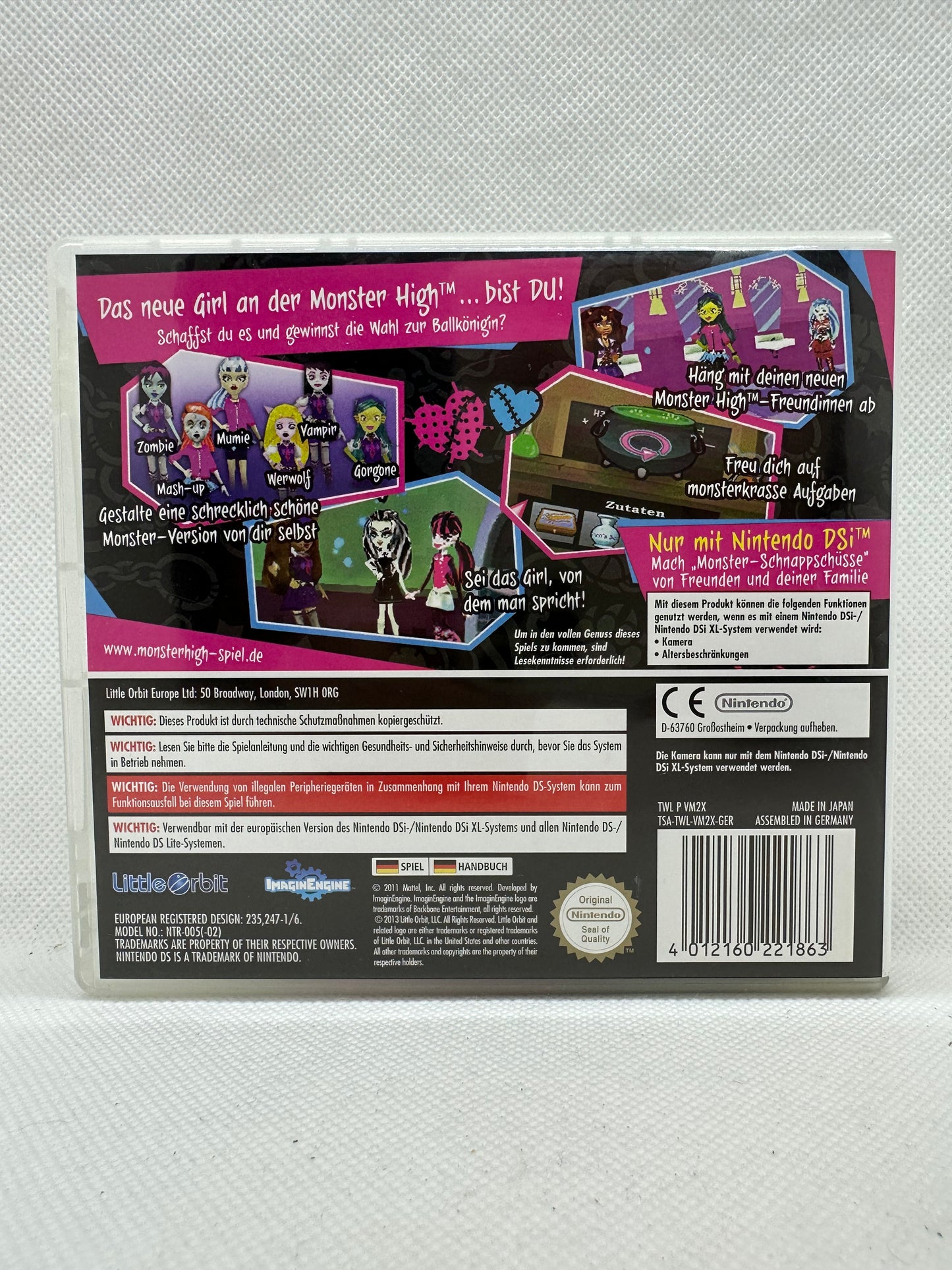 Nintendo DS Monster High *Monsterkrasse Highschool-Klasse!*